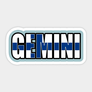 Gemini Findland Horoscope Heritage DNA Flag Sticker